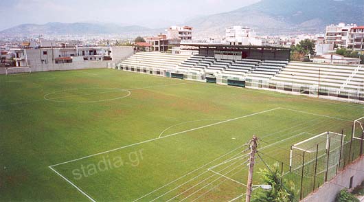 The north main stand of the stadium