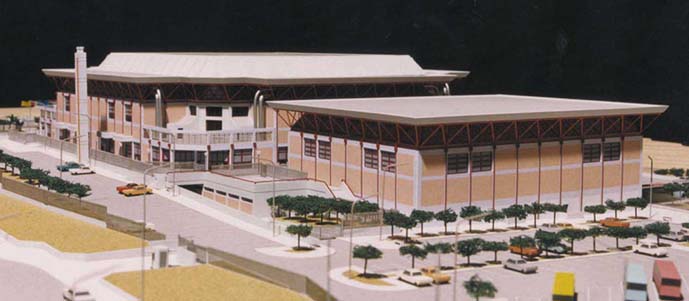 The model of the new Heraklion Arena