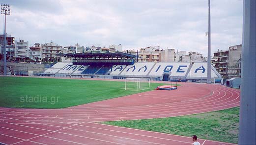 The main stand with its new roof