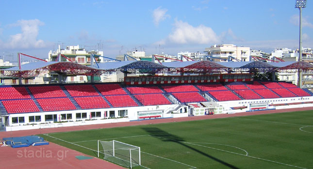 The main west stand with its new roof