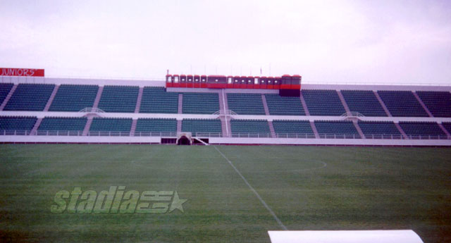 The south stand (with the press booths)