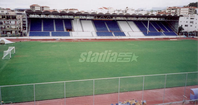 The main stand of "Zossimades" Stadium (photo shot before the installation of floodlights)